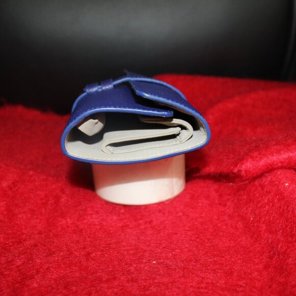 Chaumet Paris KL Luxury pouch leather purple for Jewelry travel roll organizer - Picture 6 of 9